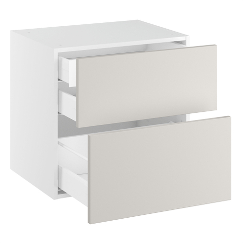 Badunderskab, 2 skuffer, 1 indvendig skuffe. H:576 B:400 D:450