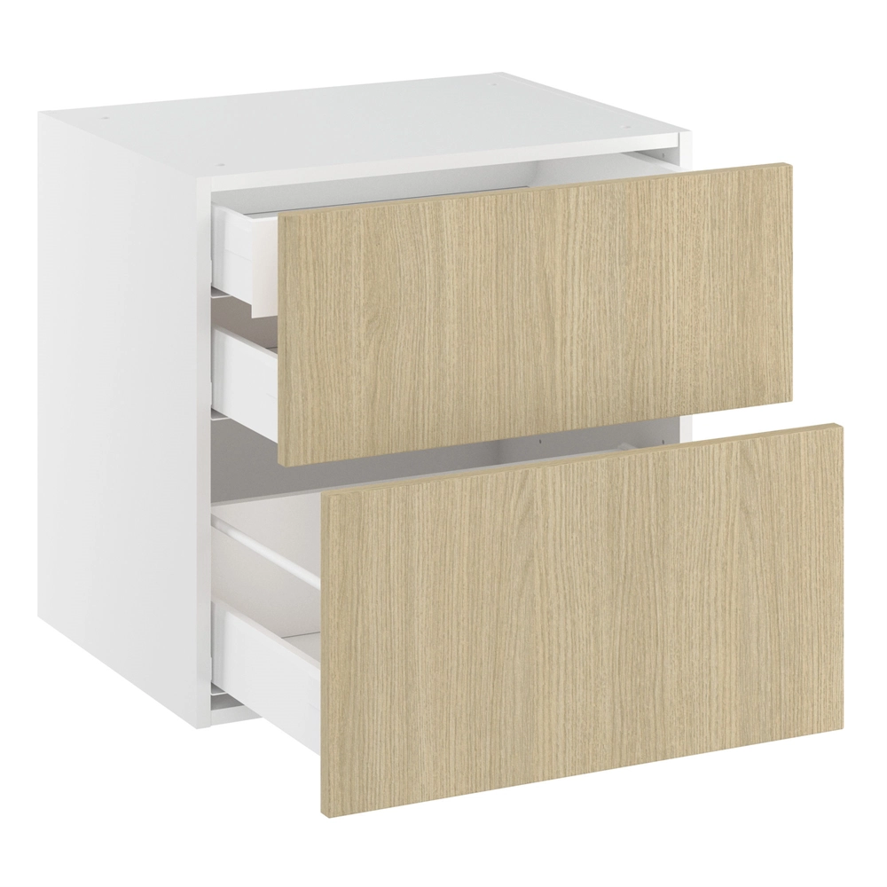 Badunderskab, 2 skuffer, 1 indvendig skuffe. H:576 B:800 D:450