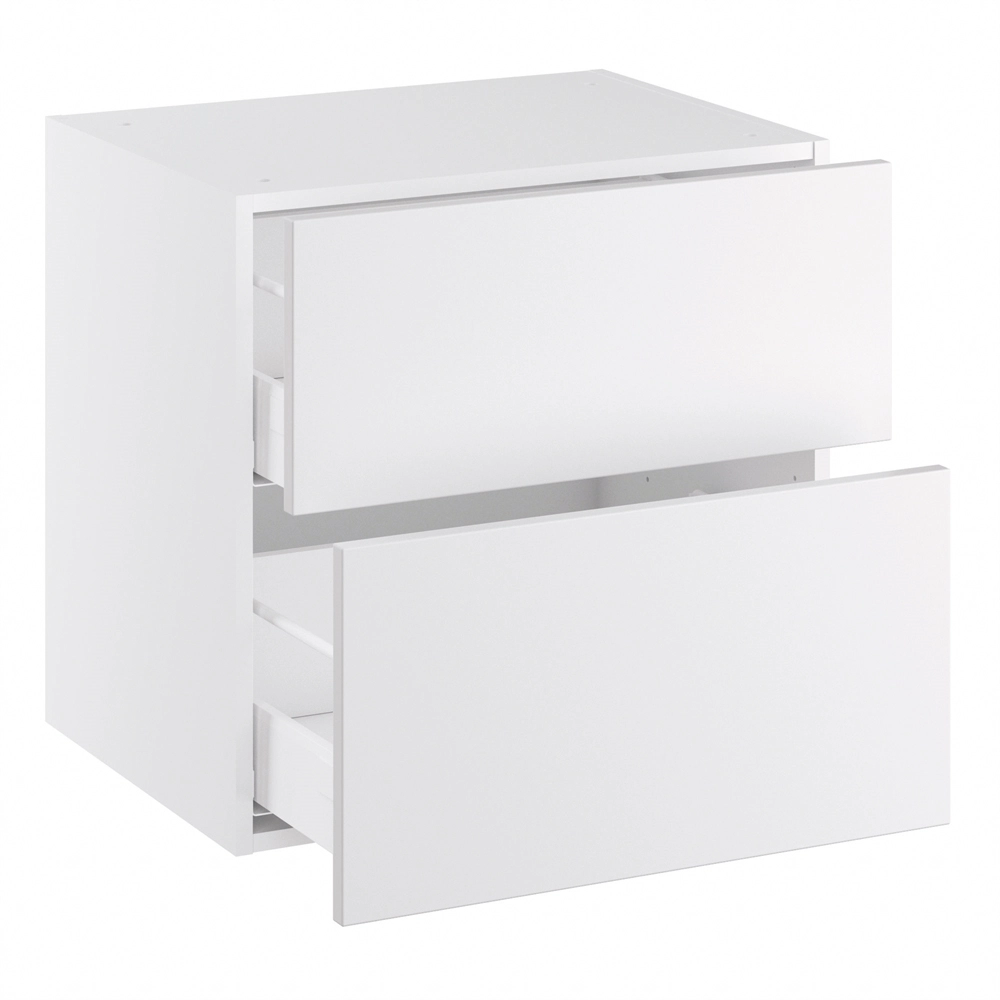 Lavt servantskap med 2 skuffer H:576 D:450 B:1000