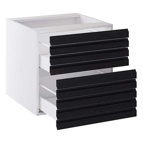 Kitchn Badvaskeskab lavt LINE m/2 skuffer (sammensat af 2 fronter) H:576 D:450 B:1000