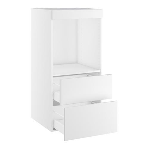 Designskab til ovn nichemål 647x567 m/2 skuffer og blændstykke H:1248 D:580 B:600