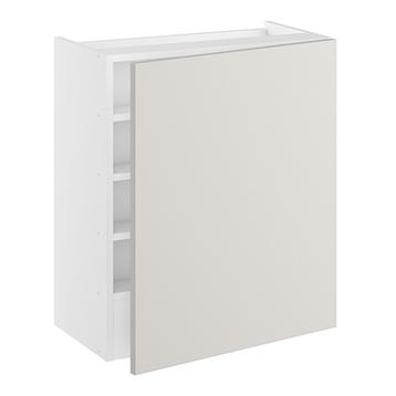 Emhætteskab, 1 låge, Blændstykke 163 mm, 2 hylder, m/aftagelig bagplade. H:704 B:600 D:320