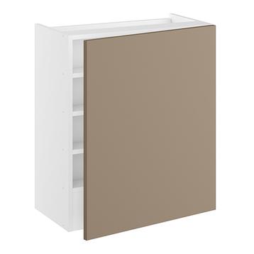 Emhætteskab, 1 låge, Blændstykke 163 mm, 2 hylder, m/aftagelig bagplade. H:704 B:600 D:320