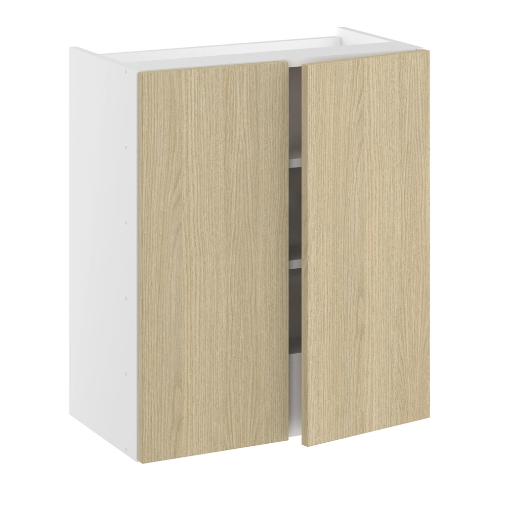 Emhætteskab, m/dobbelt låger, Blændstykke 163 mm, 2 hylder, m/aftagelig bagplade. H:704 B:600 D:320