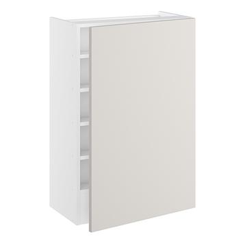 Emhætteskab, 1 låge, 3 hylder, m/aftagelig bagplade. H:896 B:600 D:320