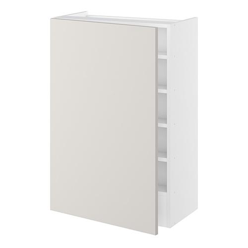 Emhætteskab, 1 låge, 3 hylder, m/aftagelig bagplade. H:896 B:600 D:320