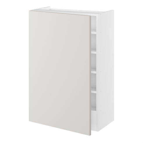 Emhætteskab, 1 låge, 3 hylder, m/aftagelig bagplade. H:896 B:600 D:320