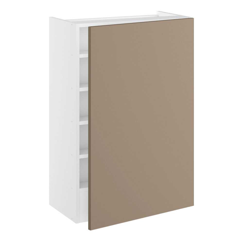 Emhætteskab, 1 låge, 3 hylder, m/aftagelig bagplade. H:896 B:600 D:320