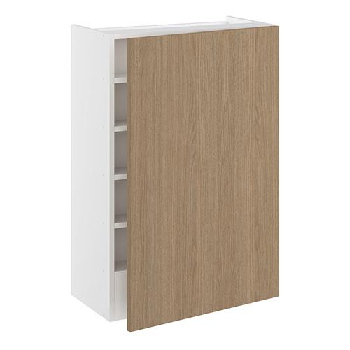 Emhætteskab, 1 låge, 3 hylder, m/aftagelig bagplade. H:896 B:600 D:320