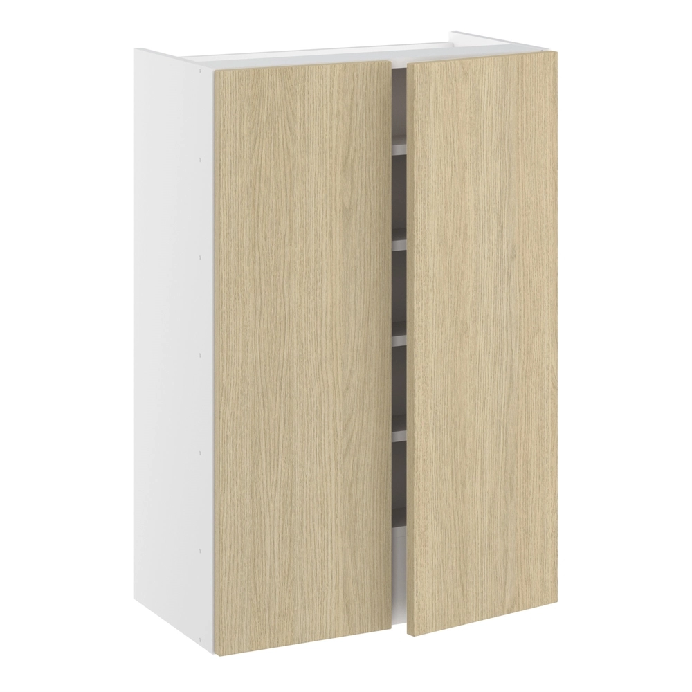 Emhætteskab, m/dobbelt låger, 3 hylder, m/aftagelig bagplade. H:896 B:600 D:320