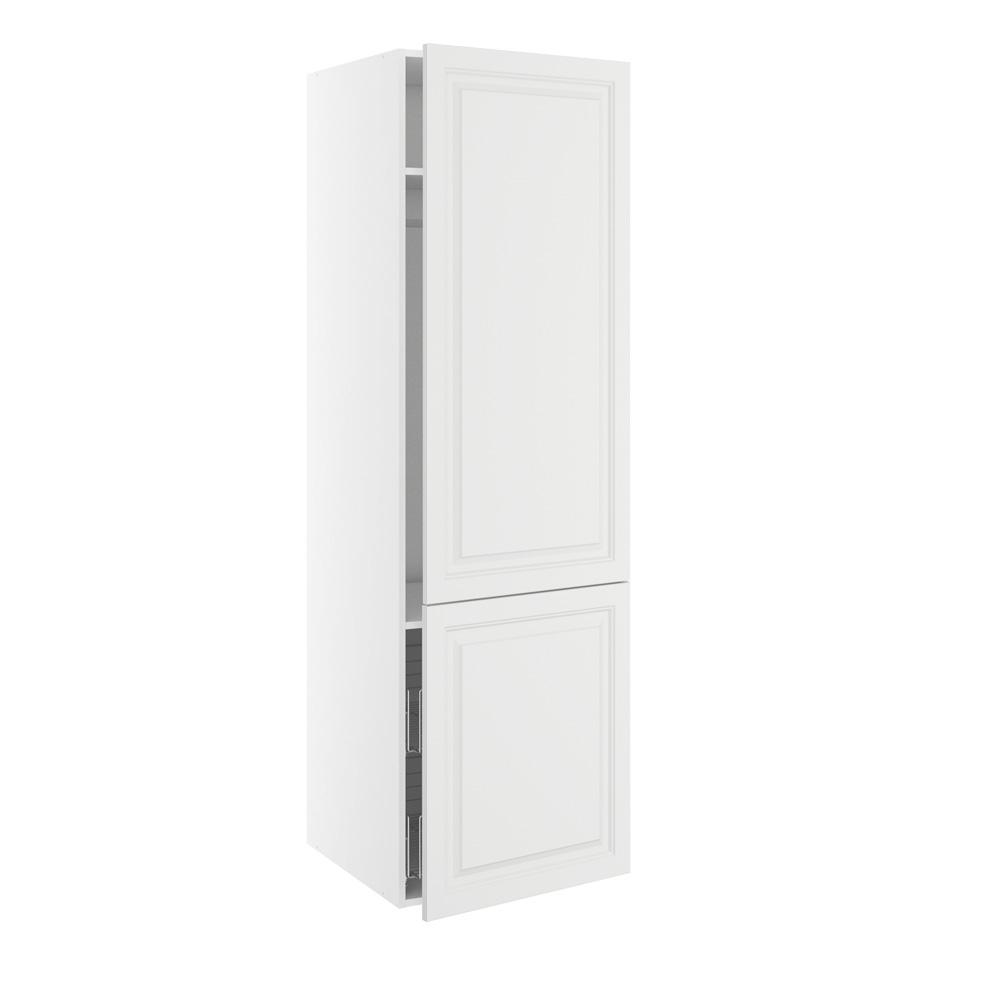 Kitchn Garderobeskab, 1 låge, 2-delt sammensat, m/2 trådkurve, 1 hylde, 1 konstruktionshylde, 1 bøjlestang. H:1952 B:500 D:580