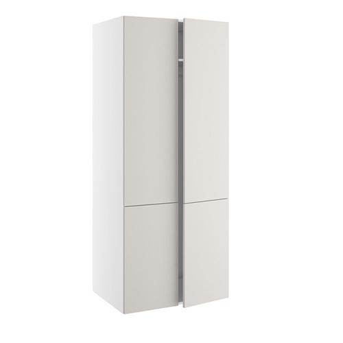 Garderobeskab, m/dobbelt låger, 2-delt sammensat, 1 hylde, 1 bøjlestang (leveres usamlet). H:1952 B:1000 D:580