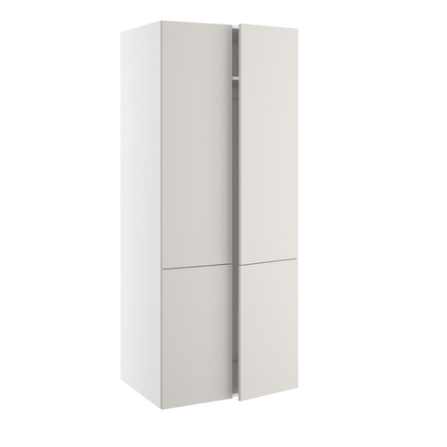 Garderobeskab, m/dobbelt låger, 2-delt sammensat, 1 hylde, 1 bøjlestang (leveres usamlet). H:1952 B:1000 D:580