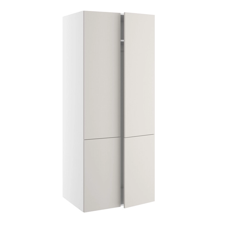 Garderobeskab, m/dobbelt låger, 2-delt sammensat, 1 hylde, 1 bøjlestang (leveres usamlet). H:1952 B:1000 D:580