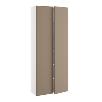 Højskab, halv dybde, m/dobbelt låger, 4 hylder, 1 konstruktionshylde (leveres usamlet). H:1952 B:800 D:320