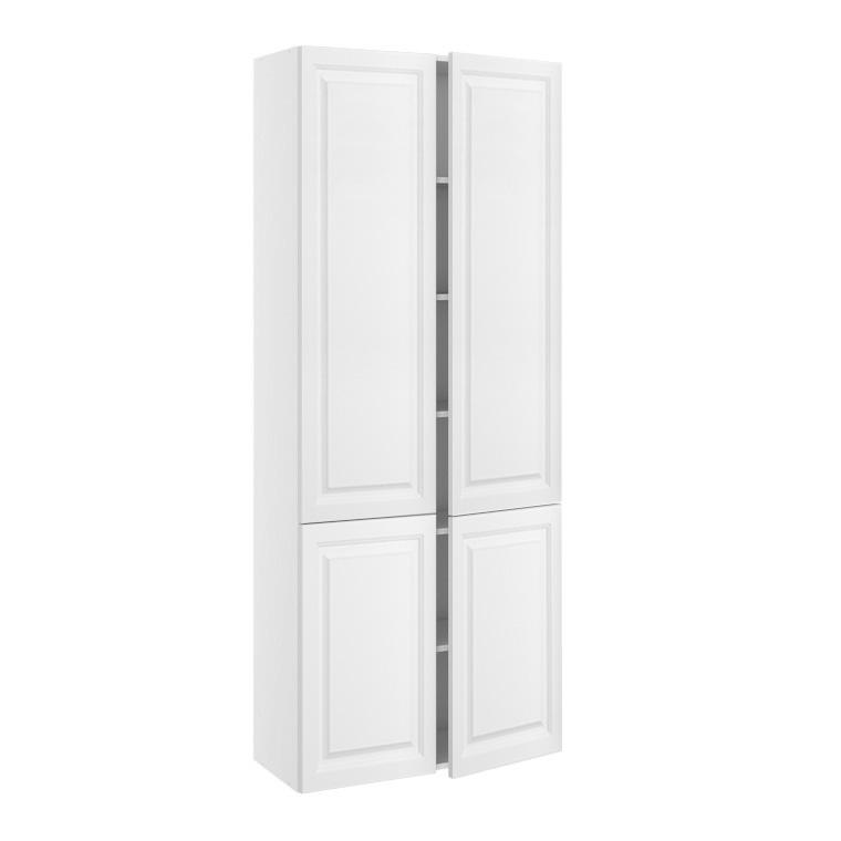 Kitchn Højskab, halv dybde, m/dobbelt låger, 2-delt sammensat, 5 hylder (leveres usamlet). H:1952 B:800 D:320