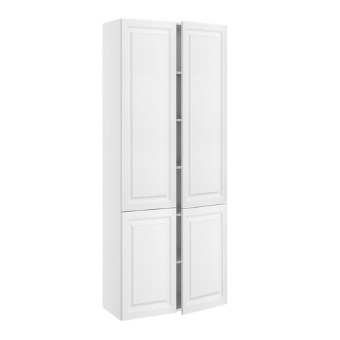 Kitchn Højskab, halv dybde, m/dobbelt låger, 2-delt sammensat, 5 hylder (leveres usamlet). H:1952 B:800 D:320