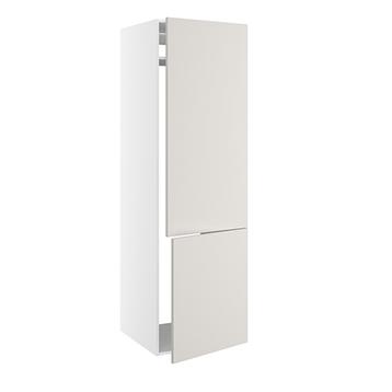 Højskab, t/integreret køl-frys med glideskinner, 700mm låge, 1436mm låge øverst, m/hængselsboring, 1 konstruktionshylde, u/bagbeklædning. H:2144 B:600 D:580