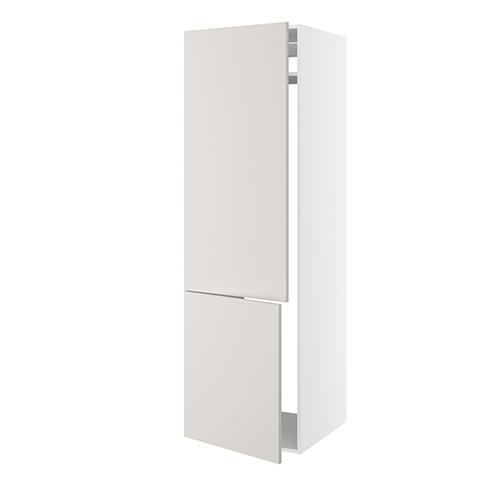 Højskab, t/integreret køl-frys med glideskinner, 700mm låge, 1436mm låge øverst, m/hængselsboring, 1 konstruktionshylde, u/bagbeklædning. H:2144 B:600 D:580