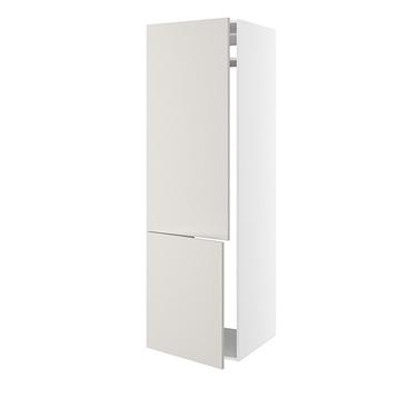 Højskab, t/integreret køl-frys med glideskinner, 700mm låge, 1436mm låge øverst, m/hængselsboring, 1 konstruktionshylde, u/bagbeklædning. H:2144 B:600 D:580