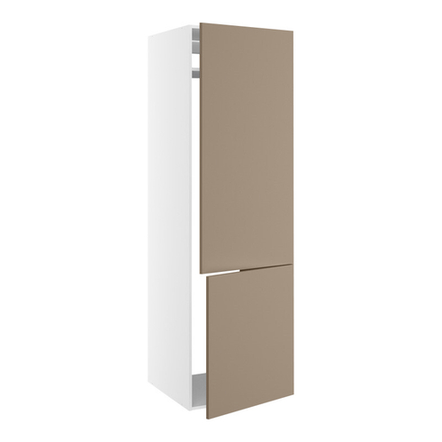 Højskab, t/integreret køl-frys med fladhængsler, 700mm låge, 1436mm låge øverst, u/hængselsboring, 1 hylde, u/bagbeklædning. H:2144 B:600 D:580