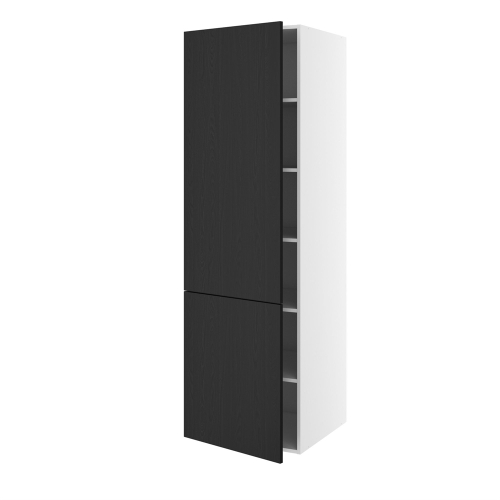 Kitchn Hyldeskab m/5 hylder med 2-delt låge H:1952 D:580 B:400