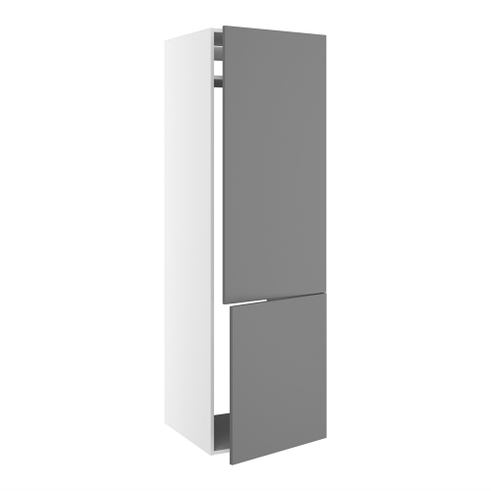 Kitchn Højskab til integreret køl/frys m/2 låger uden hængselsboring H:700 og 1244, 1 konstruktionshylde m/udluftning (uden bagbeklædning) H:1952 D:580 B:600