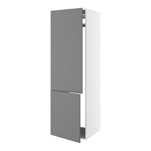 Kitchn Højskab til integreret køl/frys m/2 låger med hængselsboring H:700 og 1244, 1 konstruktionshylde m/udluftning (uden bagbeklædning) H:1952 D:580 B:600