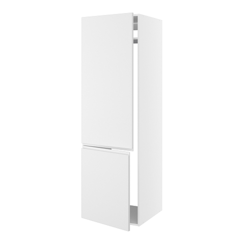 Kitchn Højskab til integreret køl/frys m/2 låger uden hængselsboring H:700 og 1244, 1 konstruktionshylde m/udluftning (uden bagbeklædning) H:1952 D:580 B:600