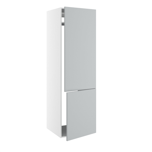 korpus for integrert kjøl/frys m/2 dører uten hengselhull H:700 og 1244, 1 konstruksjonshylle m/ventilasjon (uten bakdeksel) H:1952 D:580 B:600