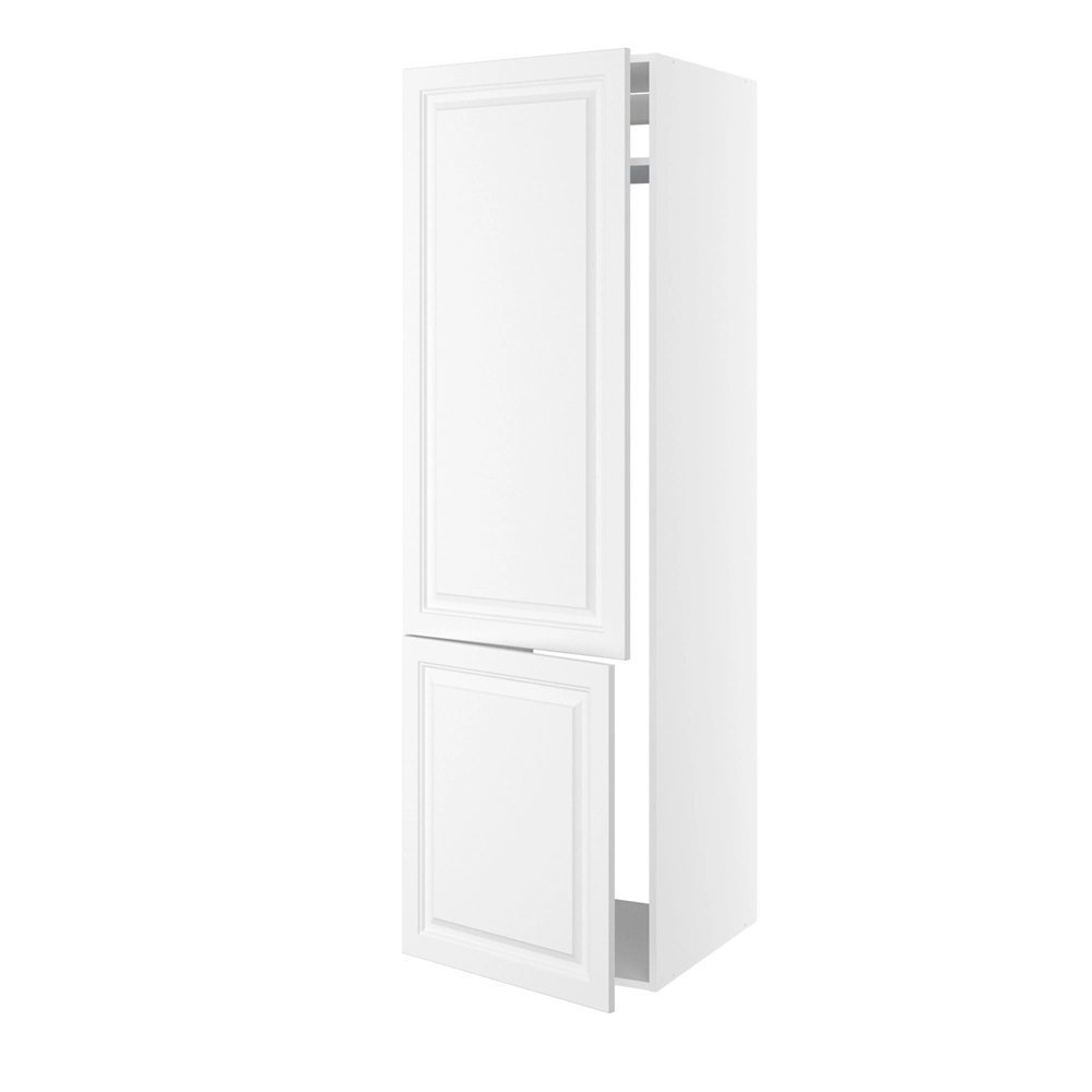 korpus for integrert kjøl/frys m/2 dører med hengselhull H:700 og 1244, 1 konstruksjonshylle m/ventilasjon (uten bakdeksel) H:1952 D:580 B:600