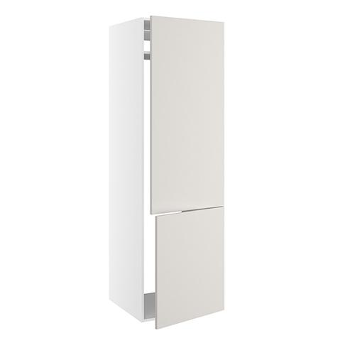 Højskab, t/integreret køl-frys med glideskinner, 700mm låge, 1244mm låge øverst, m/hængselsboring, 1 konstruktionshylde, u/bagbeklædning. H:1952 B:600 D:580