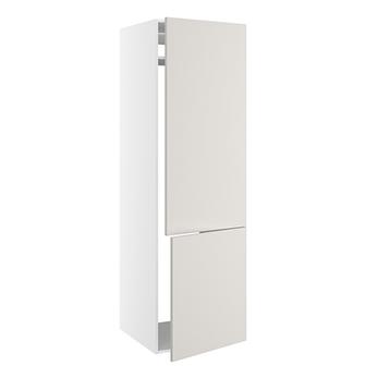 Højskab, t/integreret køl-frys med glideskinner, 700mm låge, 1244mm låge øverst, m/hængselsboring, 1 konstruktionshylde, u/bagbeklædning. H:1952 B:600 D:580