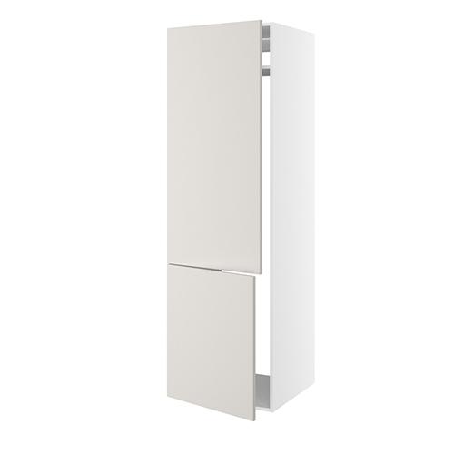 Højskab, t/integreret køl-frys med glideskinner, 700mm låge, 1244mm låge øverst, m/hængselsboring, 1 konstruktionshylde, u/bagbeklædning. H:1952 B:600 D:580