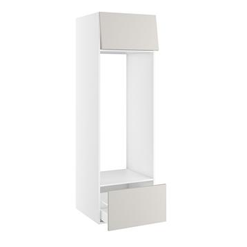 Højskab, t/køl, 348mm toplåge, 1 skuffe H:348mm, hul: 1232mm. H:1952 B:600 D:580