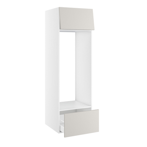 Højskab, t/køl, 348mm toplåge, 1 skuffe H:348mm, hul: 1232mm. H:1952 B:600 D:580