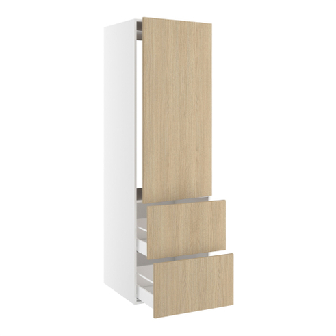 Kitchn Højskab til integreret køl med 1 låge med hængselboring og 2 skuffer