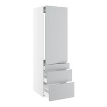 Kitchn Højskab til integreret køl nichemål 1232x567 mm. m/1 låge med hængselsboring H:1244 og 3 skuffer H:316, 252 og 124 H:1952 D:580 B:600