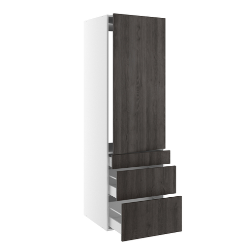 Kitchn Højskab til integreret køl med 1 låge med hængselsboring og 3 skuffer