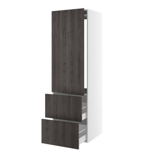 Kitchn Højskab til integreret køl med 1 låge uden hængselsboring og 2 skuffer