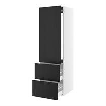 Kitchn Højskab til integreret køl nichemål 1232x567 mm. m/1 låge uden hængselsboring H:1244 og 2 skuffer H:348 H:1952 D:580 B:600
