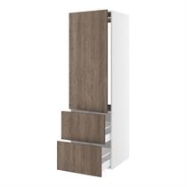 Kitchn Højskab til integreret køl nichemål 1232x567 mm. m/1 låge uden hængselsboring H:1244 og 2 skuffer H:348 H:1952 D:580 B:600