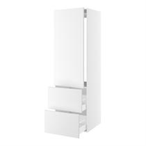 Højskab til integreret køl nichemål 1232x567 mm. m/1 låge uden hængselsboring H:1244 og 2 skuffer H:348 H:1952 D:580 B:600