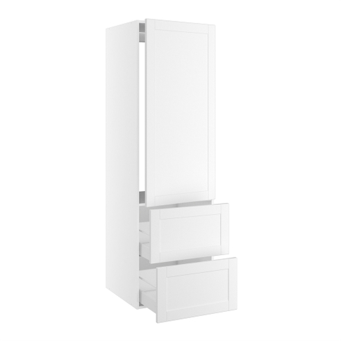 Kitchn Højskab til integreret køl nichemål 1232x567 mm. m/1 låge uden hængselsboring H:1244 og 2 skuffer H:348 H:1952 D:580 B:600