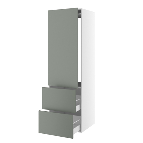 Kitchn Højskab til integreret køl med 1 låge uden hængselsboring og 2 skuffer