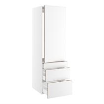 Højskab til integreret køl nichemål 1232x567 mm. m/1 låge uden hængselsboring H:1244 og 3 skuffer H:316, 252 og 124 H:1952 D:580 B:600