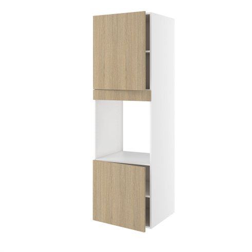 Kitchn Højskab til ovn/micro<br>med 2 låger samt blændstykke