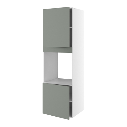 Kitchn Højskab til ovn/micro<br>med 2 låger samt blændstykke