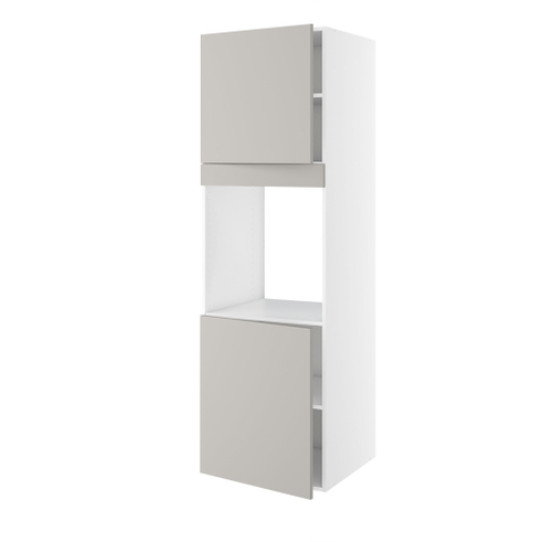 Højskab, t/ovn, 700mm låge, 572mm låge øverst, blændstykke 64mm, hul: 656mm. H:1952 B:600 D:580