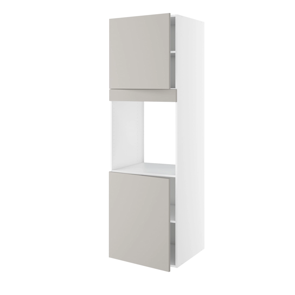 Højskab, t/ovn, 700mm låge, 572mm låge øverst, blændstykke 64mm, hul: 656mm. H:1952 B:600 D:580